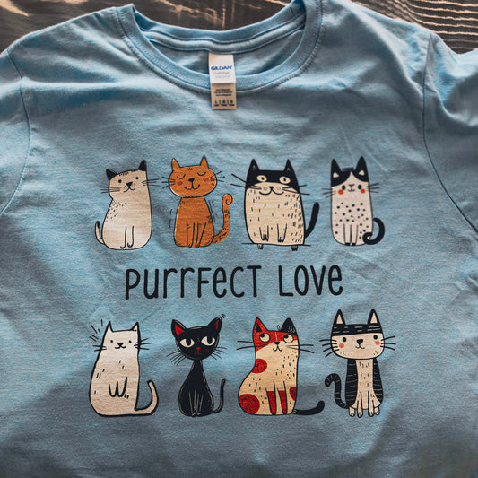 Purrfect Love Cats - Naisten T-paita