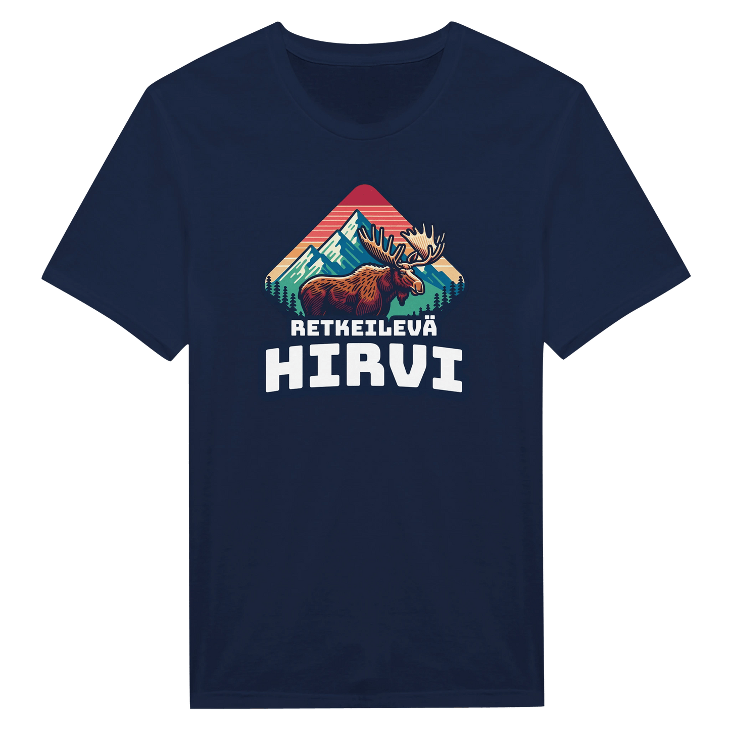Retkeilevä Hirvi - Miesten T - paita - Mun Paita