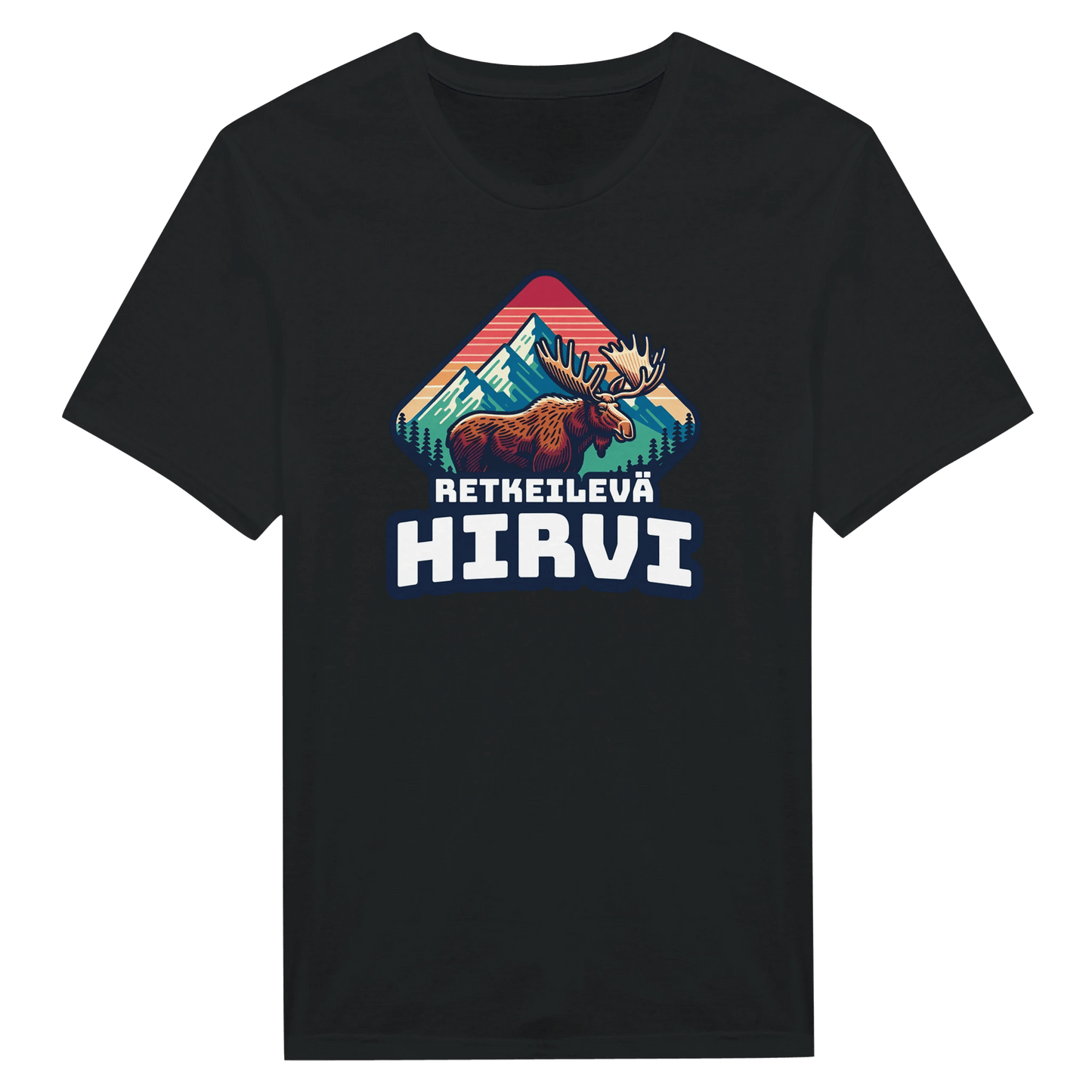 Retkeilevä Hirvi - Miesten T - paita - Mun Paita