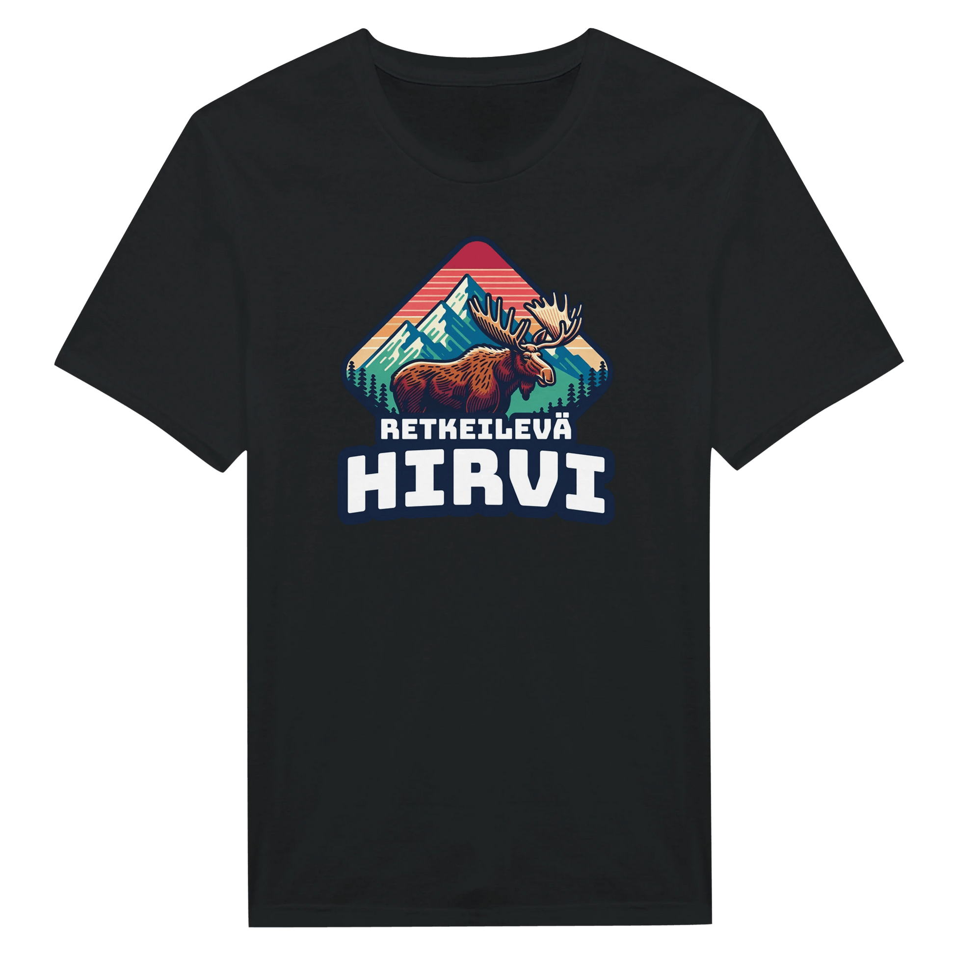 Retkeilevä Hirvi - Miesten T - paita - Mun Paita