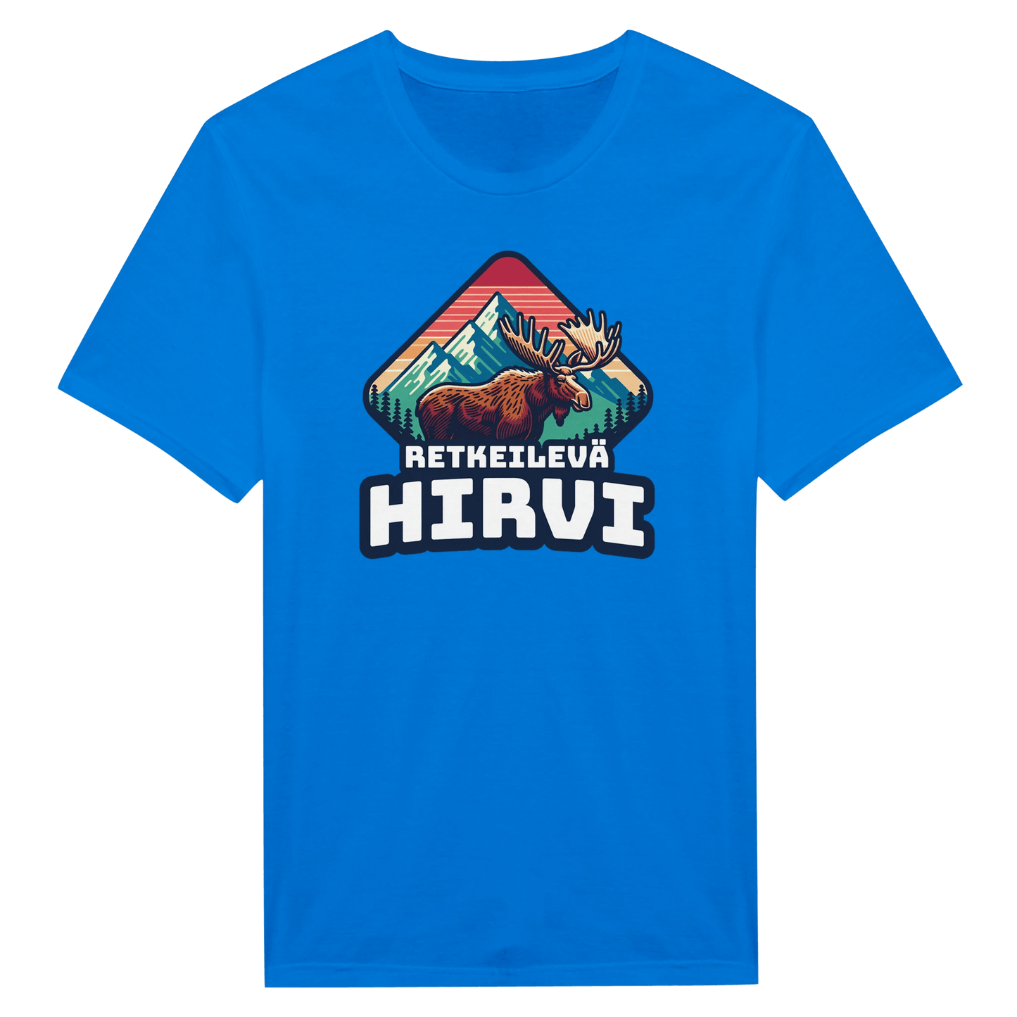 Retkeilevä Hirvi - Miesten T - paita - Mun Paita