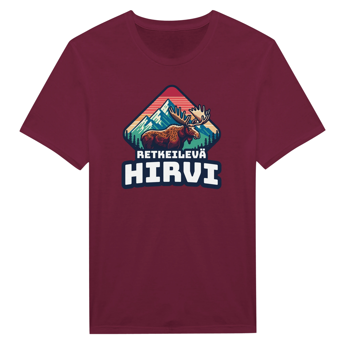 Retkeilevä Hirvi - Miesten T - paita - Mun Paita