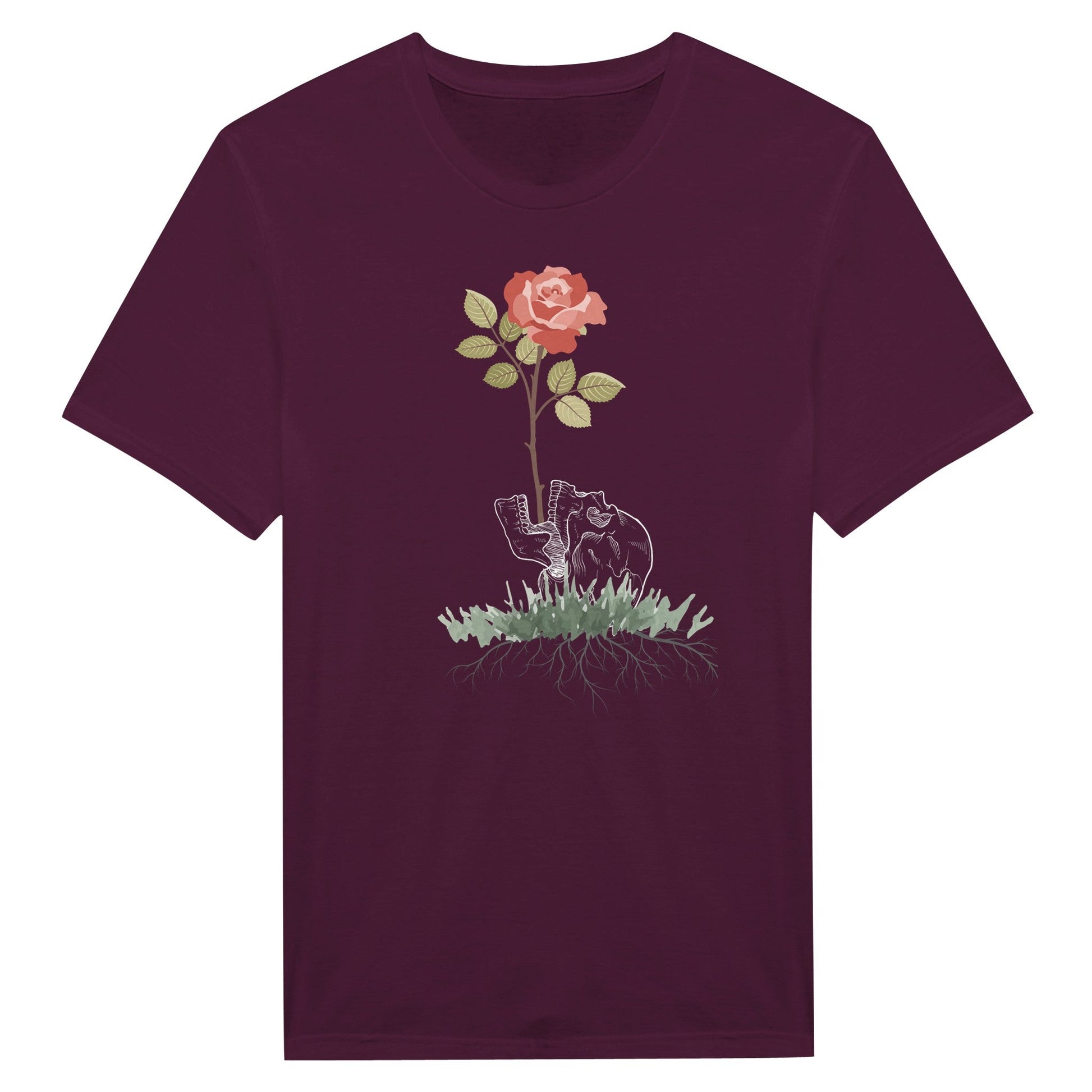 Skull And Rose - Miesten T - paita - Mun Paita