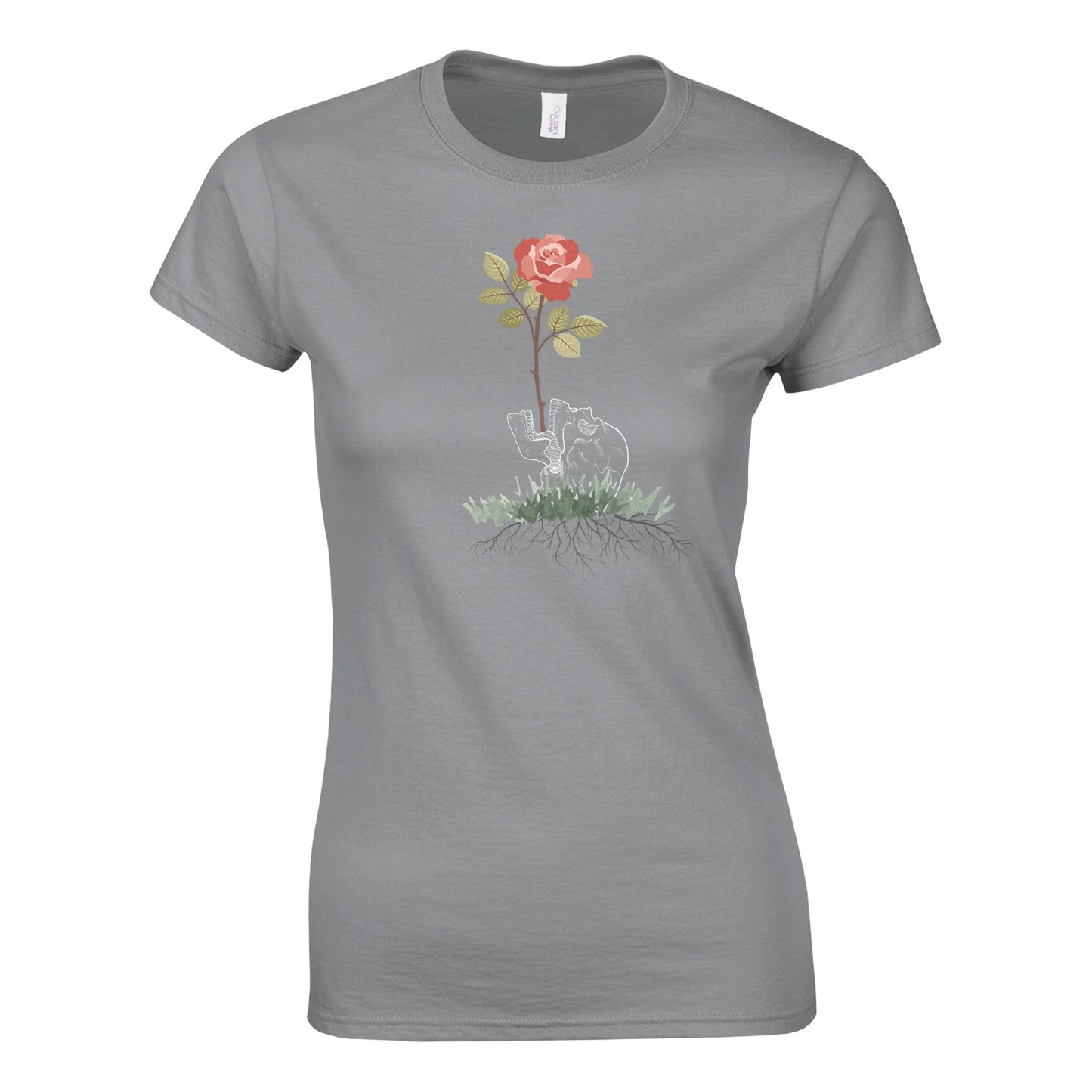 Skull And Rose - Naisten T - paita - Mun Paita